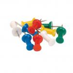 5 Star Push Pins Assorted Opaque [Pack 20]